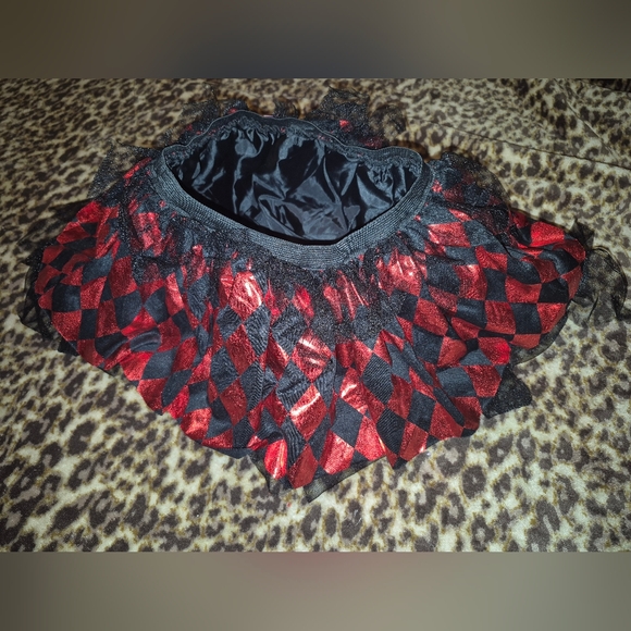 Harlequin Red and Black Tulle Skirt - Picture 5 of 8